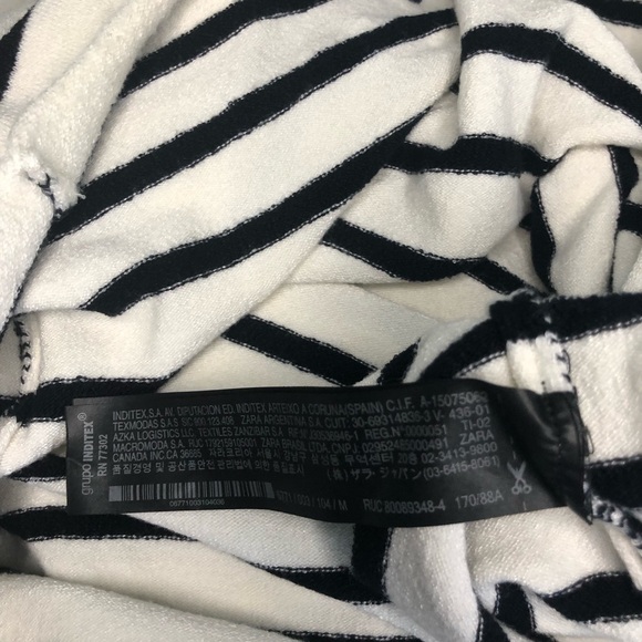 Zara Knit Loose Stripe Slouchy Shoulder Medium - Picture 9 of 10